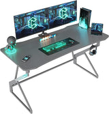 Simple Gaming Desk Z Shaped 40 inch Gamer Workstation, Home Computer