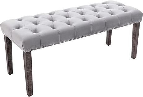 Button-Tufted Ottoman Bench, Upholstered Bedroom Benches