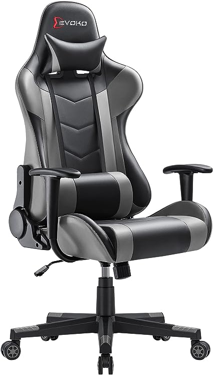 Ergonomic Gaming Chair Racing Style Adjustable Height High Back PC Computer Chair with Headrest and Lumbar Support