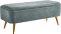 Upholstered Bench, 42" W, Avocado Green