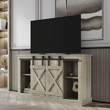 TV Stand with Sliding Barn Door, Entertainment Console Center for TV