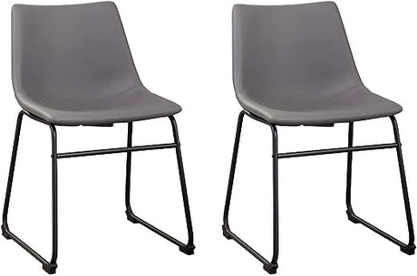 Mid Century Centiar 18.75" Dining Bucket Chair, 2 Count, Black and Brown