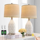 23.75 inch Modern Ceramic Lamps Set of 2