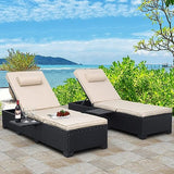 Outdoor Patio Chaise Lounge Chairs for Outside Set of  Chair Pool