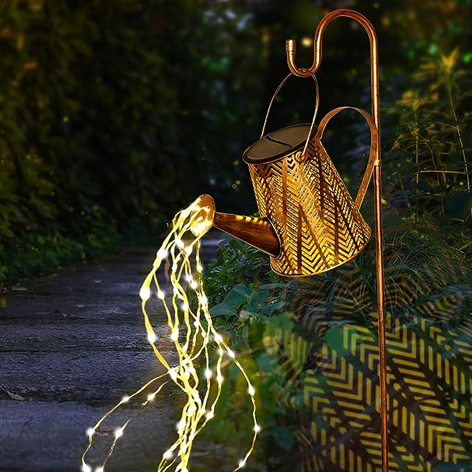 Solar Outdoor Lights, 90 LEDs Watering Can with Solar Powered Lights Outdoor