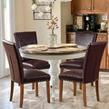Upholstered Parsons Dining Chairs Set of 4, Fabric Dining Room Kitchen Side Chair