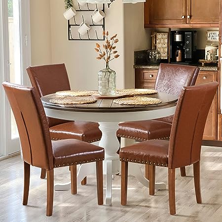 Upholstered Parsons Dining Chairs Set of 4