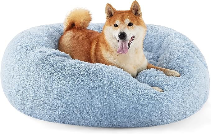 Calming Dog Bed for Medium Dogs - Donut Washable Medium Pet Bed