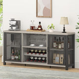 Liquor Bar Cabinet, Industrial Wine Bar Cabinet