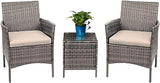 3 Pieces Patio Furniture Sets Clearance Rattan Wicker Chairs with Table