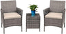 3 Pieces Patio Furniture Sets Clearance Rattan Wicker Chairs with Table