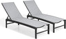 Aluminum Adjustable Chaise Lounge Chair  Five-Position Recliner