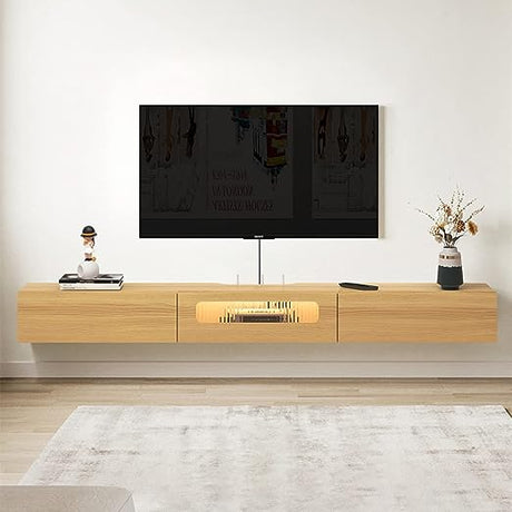 Floating TV Unit, 71'' Wall Mounted TV Cabinet, Floating Shelves