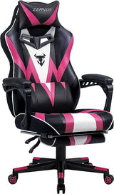 Purple Gaming Chair, Reclining Computer Chair with Footrest, High Back Gamer Chair with Massage, Large Computer Gaming Chair