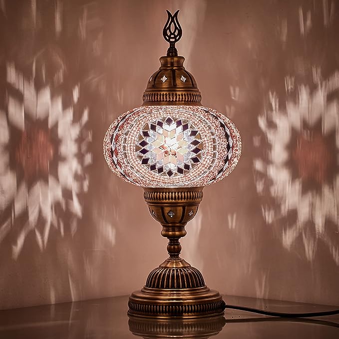 Turkish Moroccan Mosaic Table Bedside Night Lamp