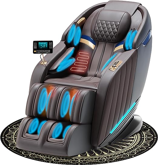 Massage Chair with 7 Techniques & Water-Resistant Leather Upholstery