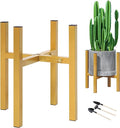 Adjustable Plant Stand, Bamboo Mid Century Modern Indoor Plants Stands