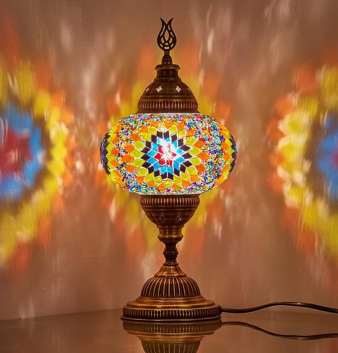 Turkish Moroccan Mosaic Table Bedside Night Lamp