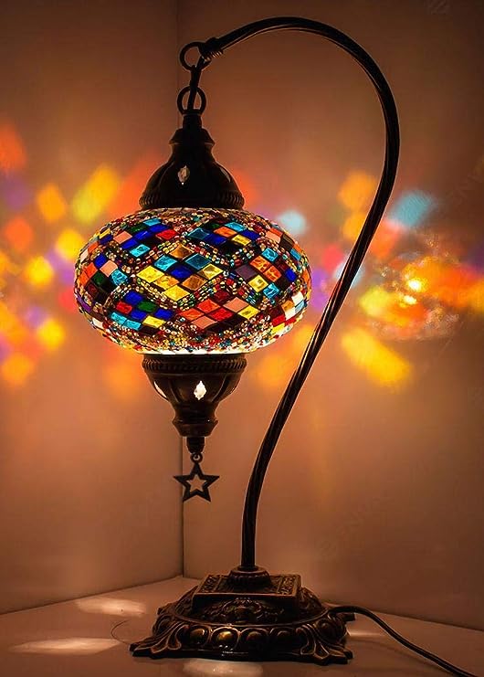 Turkish Moroccan Handmade Colorful Mosaic Gooseneck