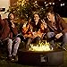 Outdoor Propane Fire Pit Coffee Table w Dark Bronze 40.5-inch Round Base Patio Heater