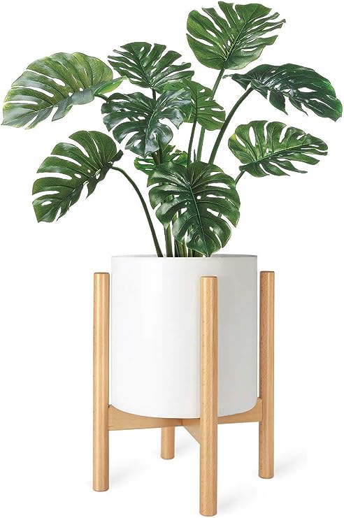 Plant Stand Mid Century Wood Flower Pot Holder (Plant Pot NOT Included) Modern Potted Stand