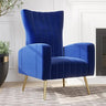 Velvet Accent Chairs for Living Room, Modern Upholstered Wingback Vanity Chair