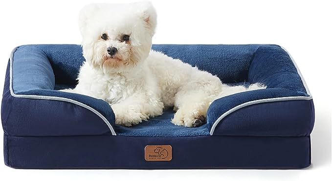 Orthopedic Dog Bed for Medium Dogs -Foam Sofa with Removable Washable Cover