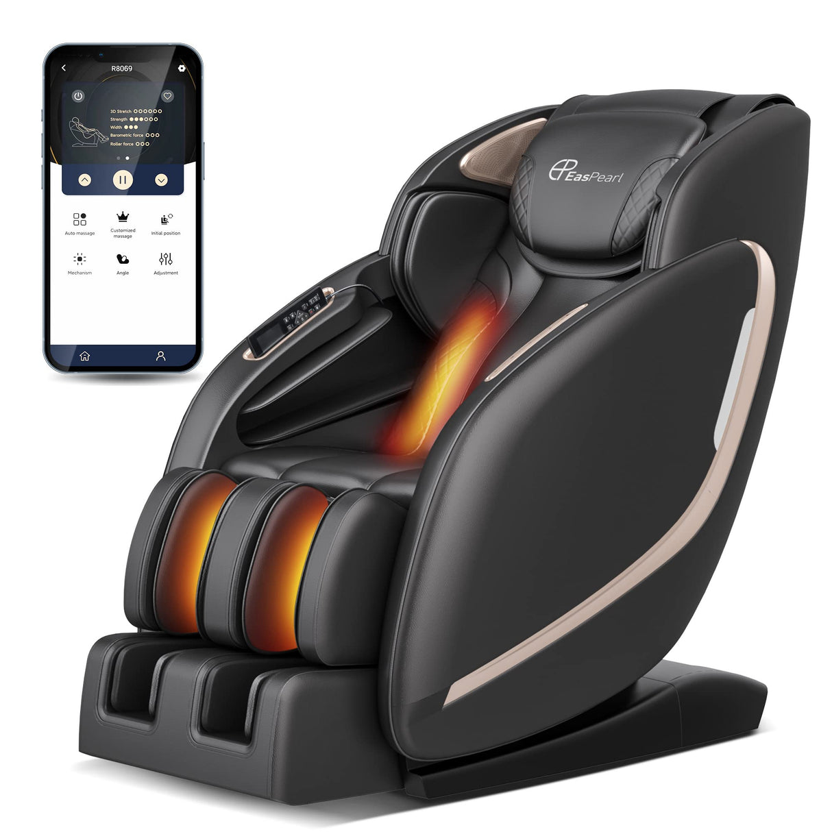 NeuraLuxe Massage Chair with SL-Track and App Control – Reclined View