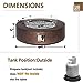 Outdoor Propane Fire Pit Coffee Table w Dark Bronze 40.5-inch Round Base Patio Heater