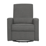 NurturaGlide Nursery Recliner Chair – Dark Gray Wingback