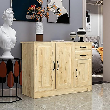 Wood Buffet Sideboard Server Storage Cabinet Console Table