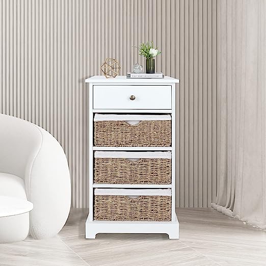 Wicker Basket Storage Cabinet, Wicker Storage Cabinet