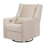 Kiwi Electronic Power Recliner and Swivel Glider with USB Port in Performance Cream Eco-Weave, Water Repellent & Stain Resistant