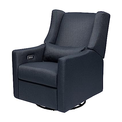 Kiwi Electronic Power Recliner and Swivel Glider with USB Port in Performance Cream Eco-Weave, Water Repellent & Stain Resistant