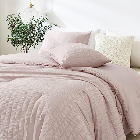 White Twin Size Comforter Set, 2 Pieces Bedding Comforter Sets