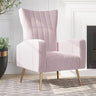 Velvet Accent Chairs for Living Room, Modern Upholstered Wingback Vanity Chair