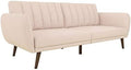 Brittany Futon, Convertible Sofa & Couch, Camel Faux Leather Sofas