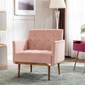 Modern Velvet Accent Chair, Living Room, Bedroom Leisure Single Sofa Chair (with Gold Metal feet)