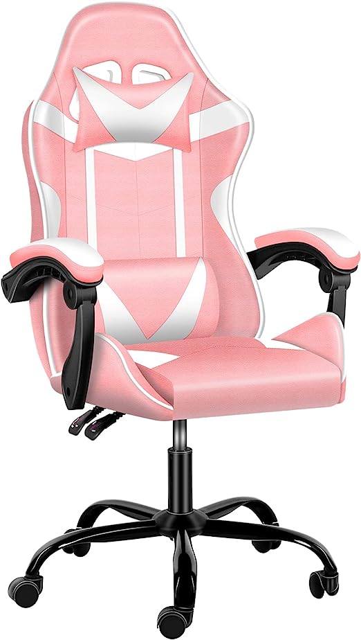 Ergonomic Backrest and Seat Height Adjustable Swivel Recliner Racing