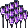 Solar Torch Flame , 12 Pack Solar Halloween Lights with Flickering Flame