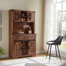 Farmhouse Bar Cabinet, Kitchen Storage Cabinet w/Sliding Barn Door