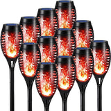 Solar Torch Flame , 12 Pack Solar Halloween Lights with Flickering Flame