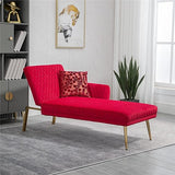 Chaise Lounge Indoor Tufted Velvet Modern Upholstered Recliner Loveseat Sofa