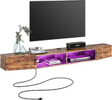 Floating TV Stand Wall Mounted Shelf with Blue Lights