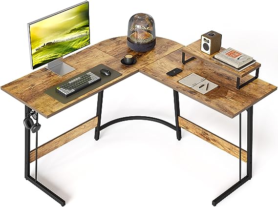 L Shaped Gaming Desk Computer Office Desk, 47 inch Corner Desk