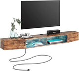 Floating TV Stand Wall Mounted Shelf with Blue Lights