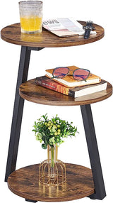 Round End Table with Charging Station