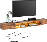 Floating TV Stand Wall Mounted Shelf with Blue Lights