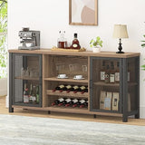 Liquor Bar Cabinet, Industrial Wine Bar Cabinet