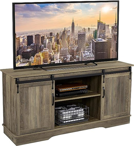 Farmhouse TV Stand wih Storage, 58" Entertainment Center